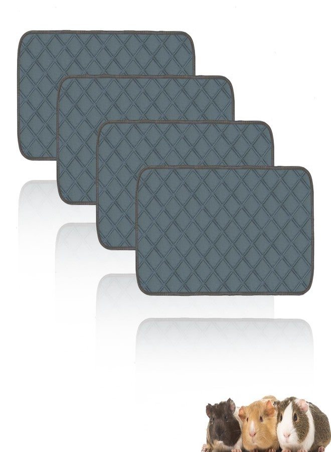 Mooydee 4 Pack Guinea Pig Cage Liners Washable Guinea Pig Bedding Reusable Waterproof Super Absorbent Guinea Pig Pee Pads Anti Slip Mat for Small Animals Rabbit Hamster Rat -28 x 14 Inch - Image 1